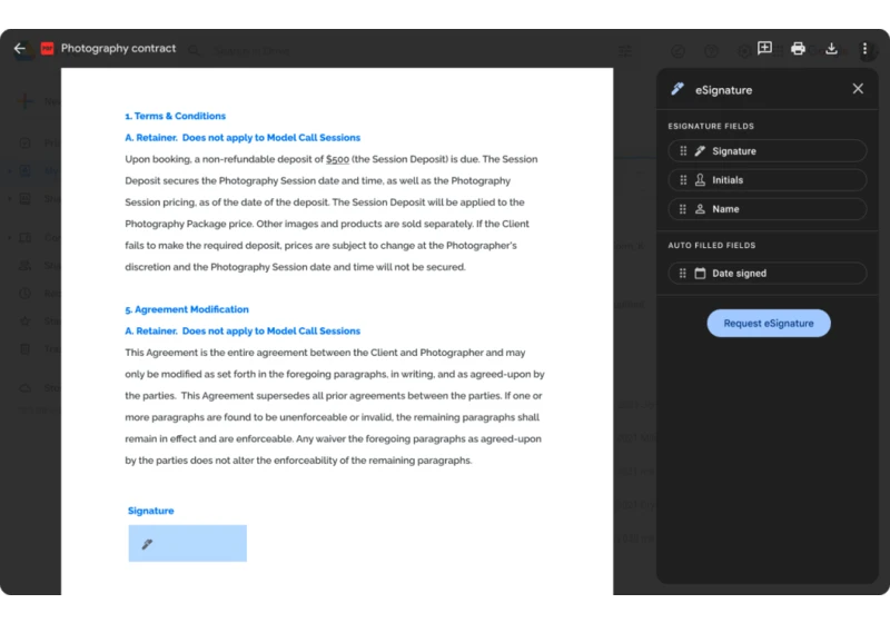 Google Docs and Drive now natively support eSignatures
