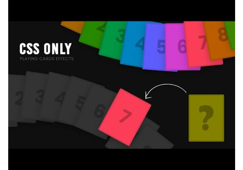 Playing Card Hover Effects | Html CSS
