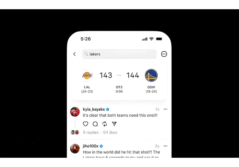 Threads is getting into live sports scores, starting with the NBA