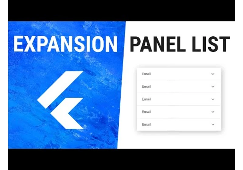 Flutter ExpansionPanelList Widget