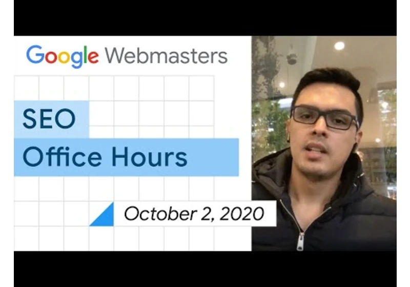 English Google SEO office-hours from October 2, 2020