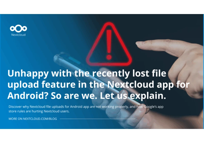 The recently lost file upload feature in the Nextcloud app for Android