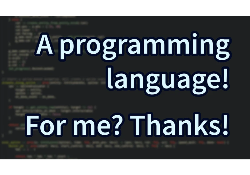 A programming language made for me