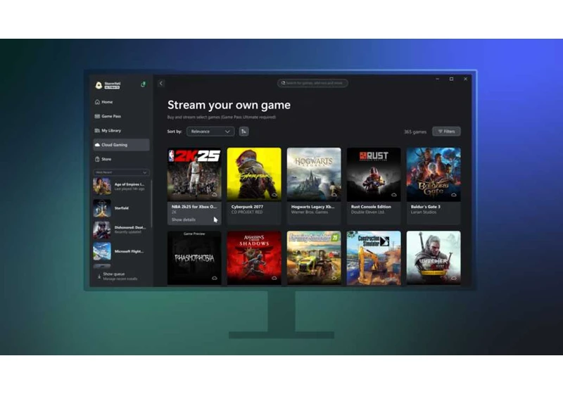 Xbox PC app can now stream 250+ games beyond the Game Pass library