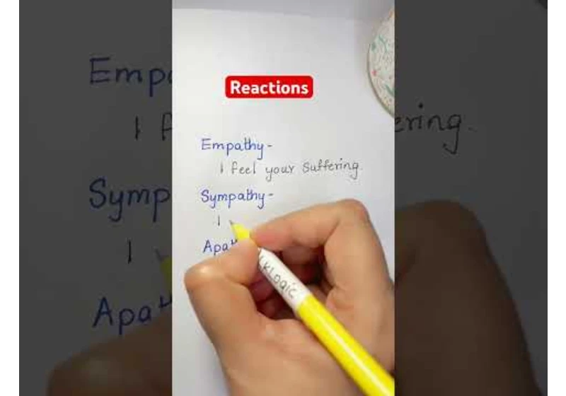Empathy, Sympathy and Apathy