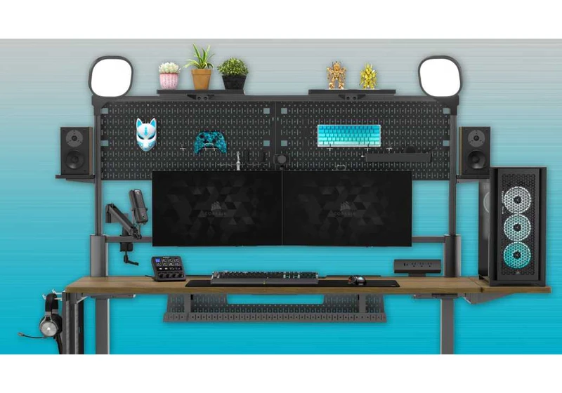 Corsair debuts a modular stand-up desk that transforms to fit your PC build