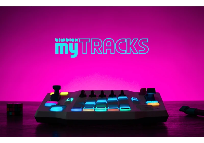 The Blipblox myTRACKS groovebox is a complete music production studio for kids