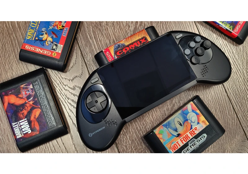 This handheld console lets you play the classic Sega cartridges