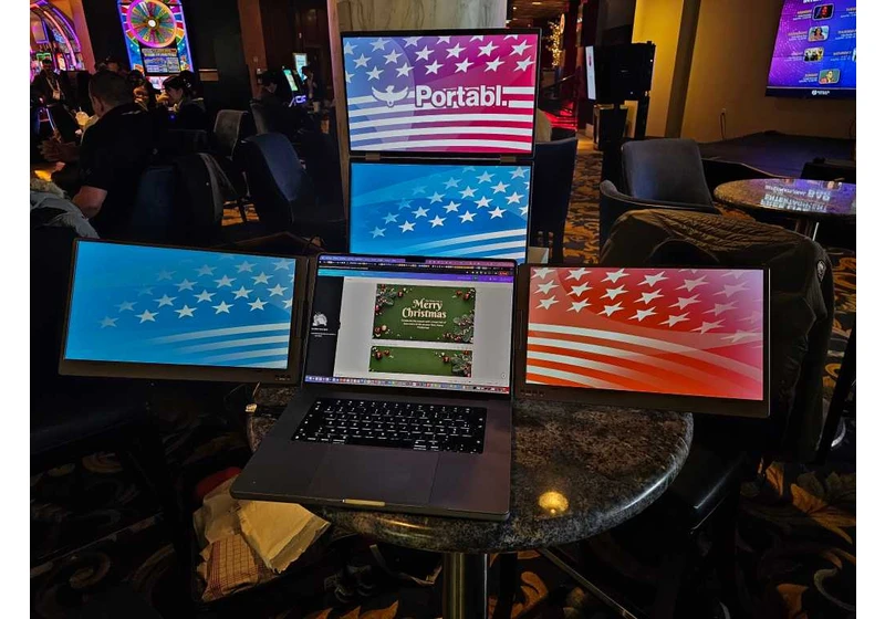 This 5-screen portable battlestation feels perfect for Las Vegas