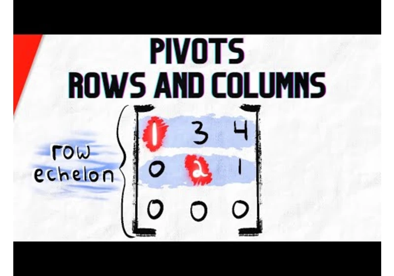Find Pivots, Pivot Rows, and Pivot Columns with Row Echelon Form | Linear Algebra