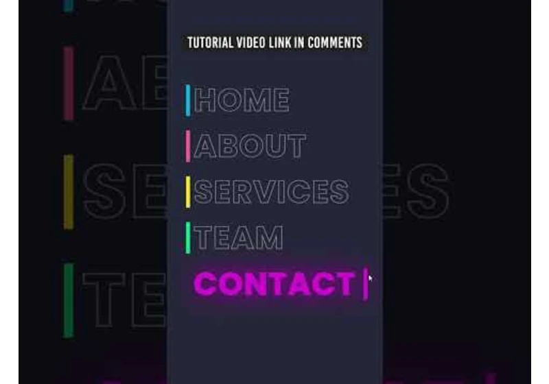 CSS Creative Menu Hover Text Animation Effects | Amazing Animated Text using Html & CSS #shorts