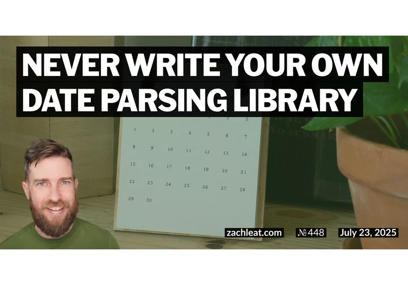 Never write your own date parsing library