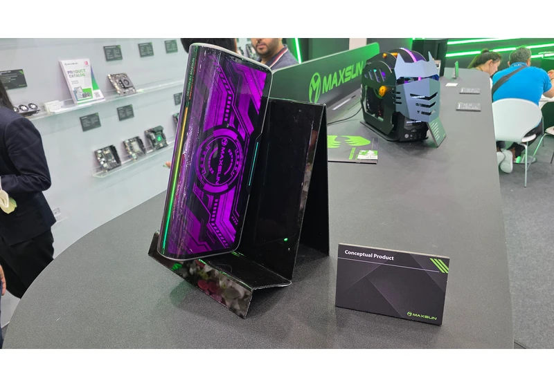 Maxsun shows off liquid-cooled RXT 50 series GPU covered in RGB lighting