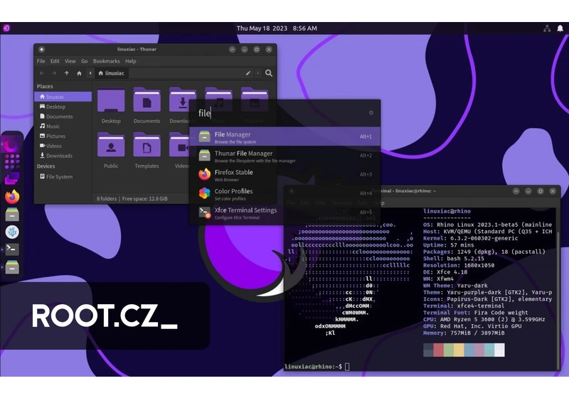 Rhino Linux spolupracuje s UBports, Alpine se snaží zlepšit údržbu X11