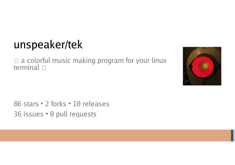 Tek – a music making program for 24-bit Unicode terminals