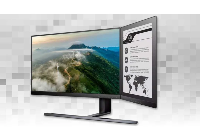 This radical Philips dual monitor is half LCD, half e-ink