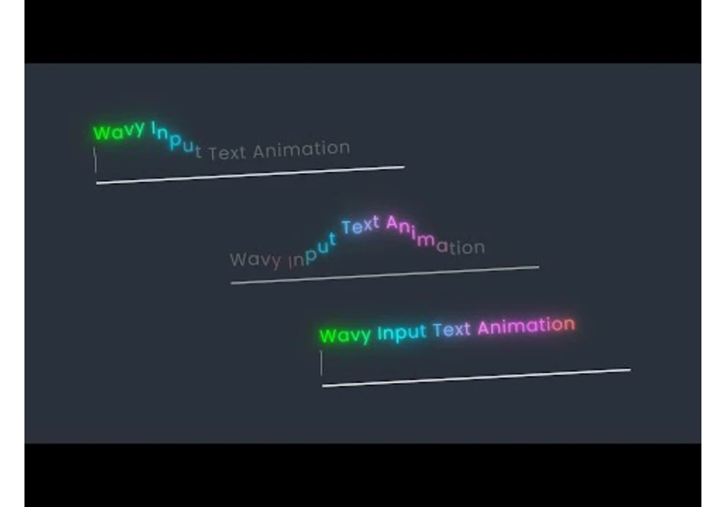 Input Text Wave Animation On Click using CSS & Javascript