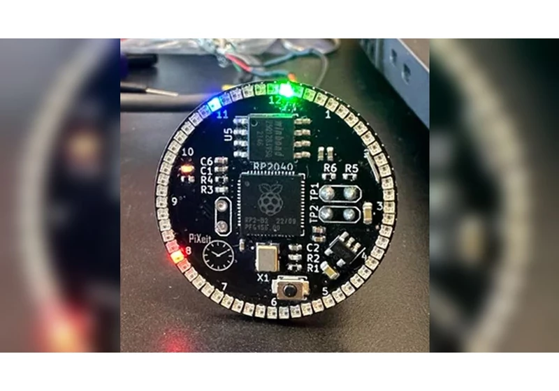  This Raspberry Pi RP2040 wristwatch uses LEDs to tell the time 