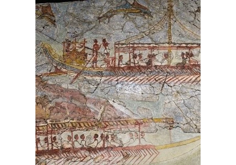Námořní slavnost a přilehlé fresky z Akrotiri