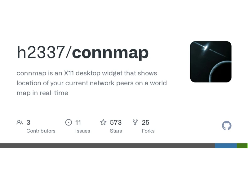 Show HN: X11 desktop widget that shows location of your network peers on a map