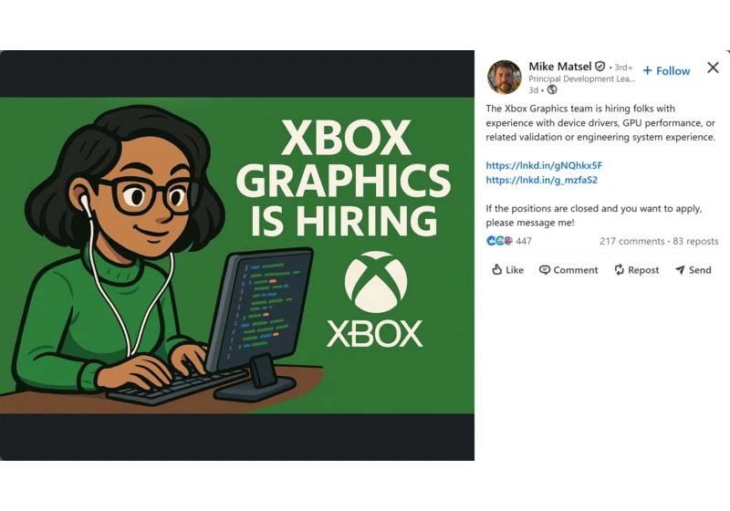  Microsoft employee uses terrible AI-generated image to advertise for Xbox artists just weeks after massive layoffs 