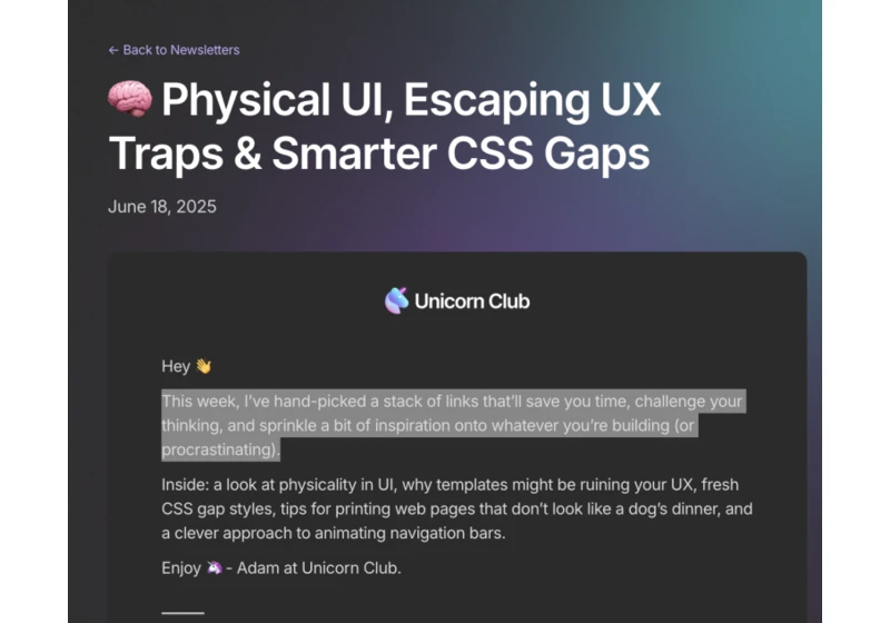 Physical UI, Escaping UX Traps
