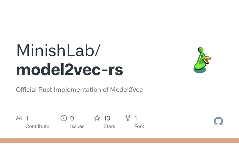 Show HN: Model2vec-Rs – Fast Static Text Embeddings in Rust