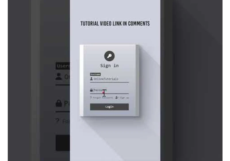 Animated Login Form with Source Code | 3D Login Page using Html CSS #shorts