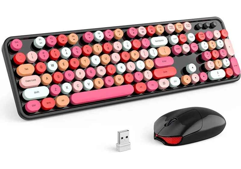 Nab this colorful retro keyboard and mouse combo for just $35