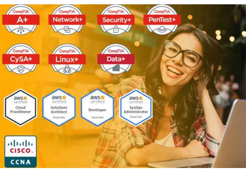Prepare for CompTIA, Cisco, and AWS certification exams for just $35