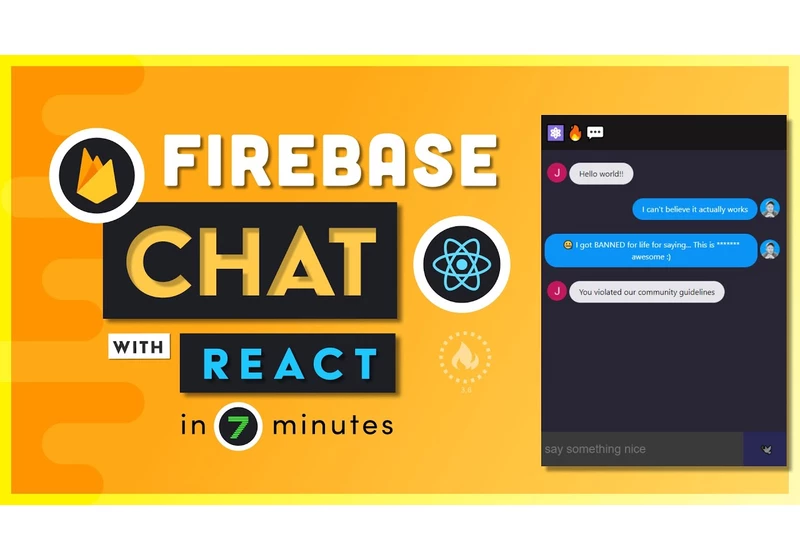 I built a chat app in 7 minutes with React & Firebase