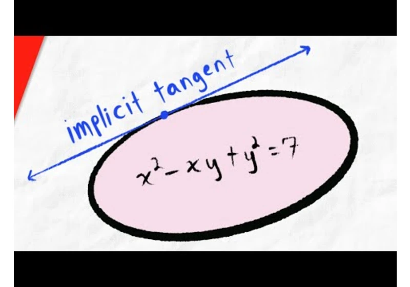 Tangent Line with Implicit Differentiation | Calculus 1