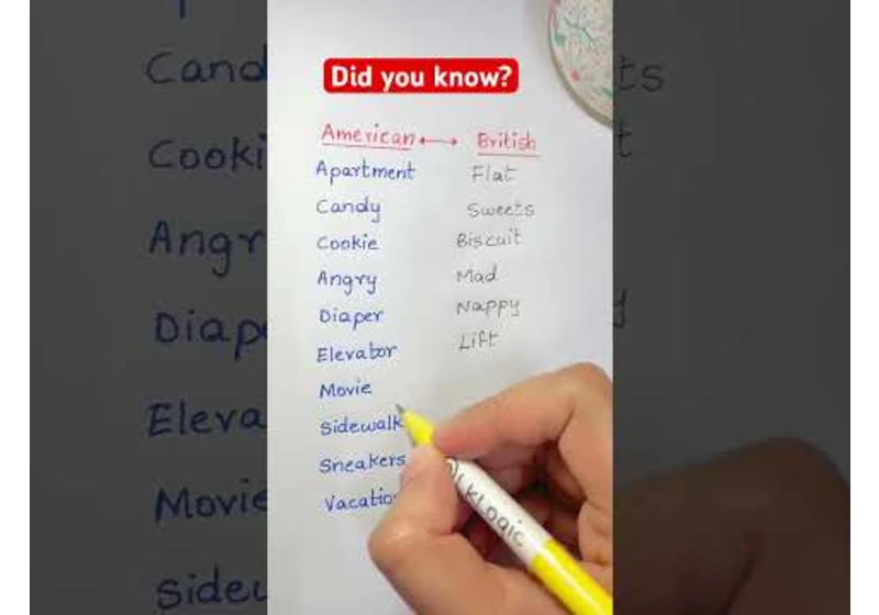10 words British and Americans say differently in English