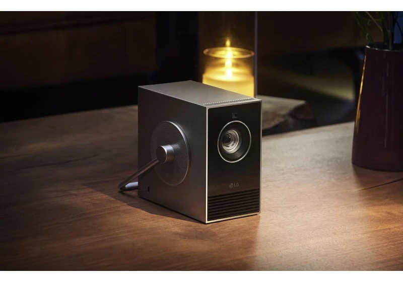 LG is bringing a 4K projector with a weird handle to CES 2024