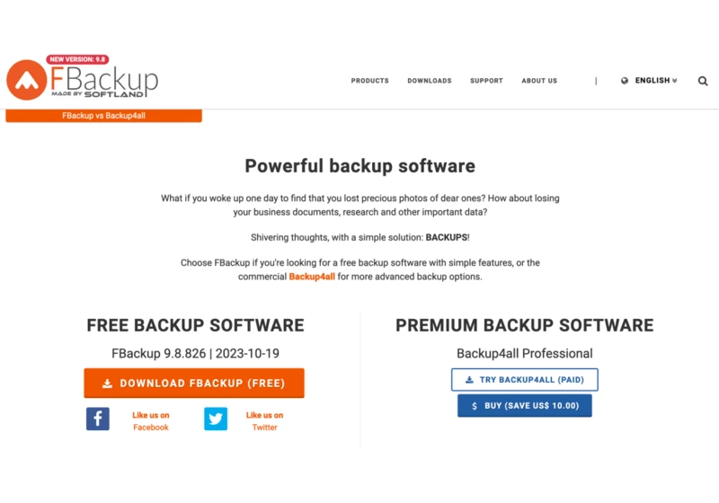 FBackup 9 review: Back up your local and online files for free