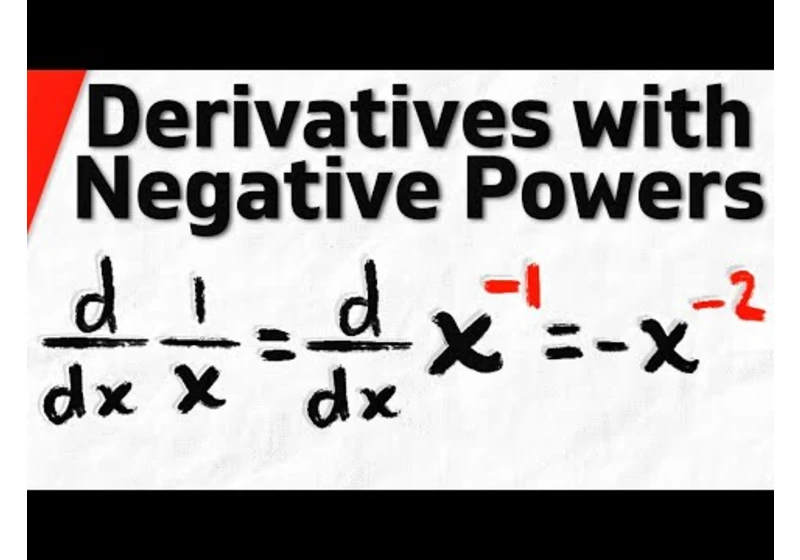 Derivatives with Negative Exponents | Calculus 1 Exercises