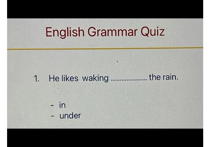 English Grammar Test - working with verbs and prepositions