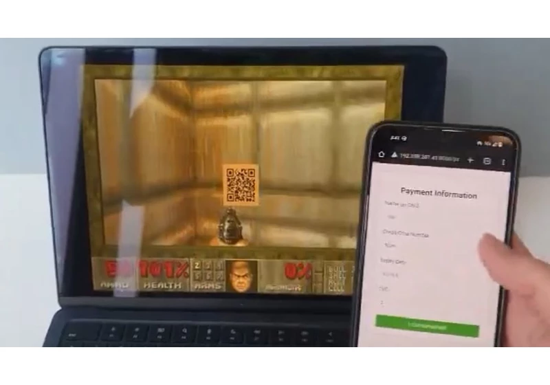  Enthusiast adds microtransactions to DOOM — QR codes direct to payment UI every time you pick up an item 