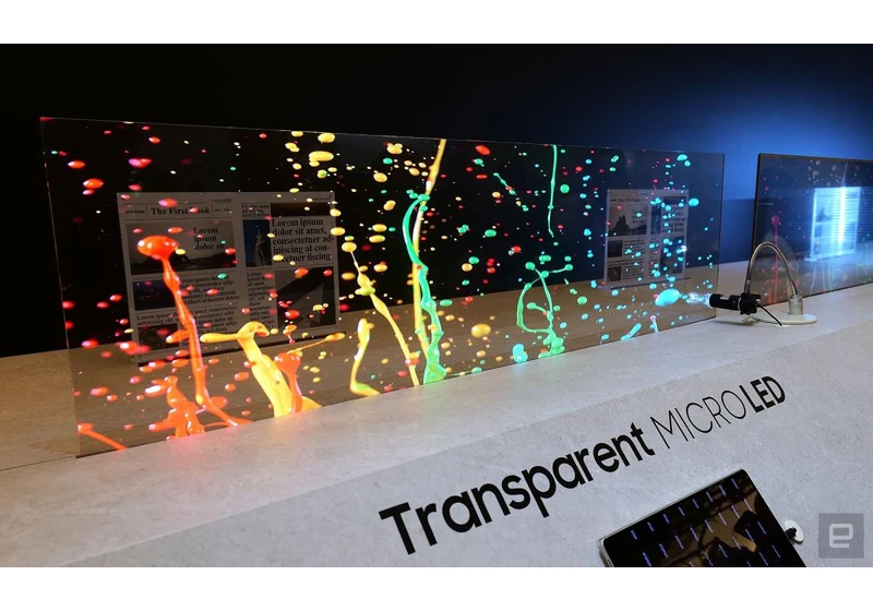 Samsung debuts the world's first transparent MicroLED screen at CES 2024