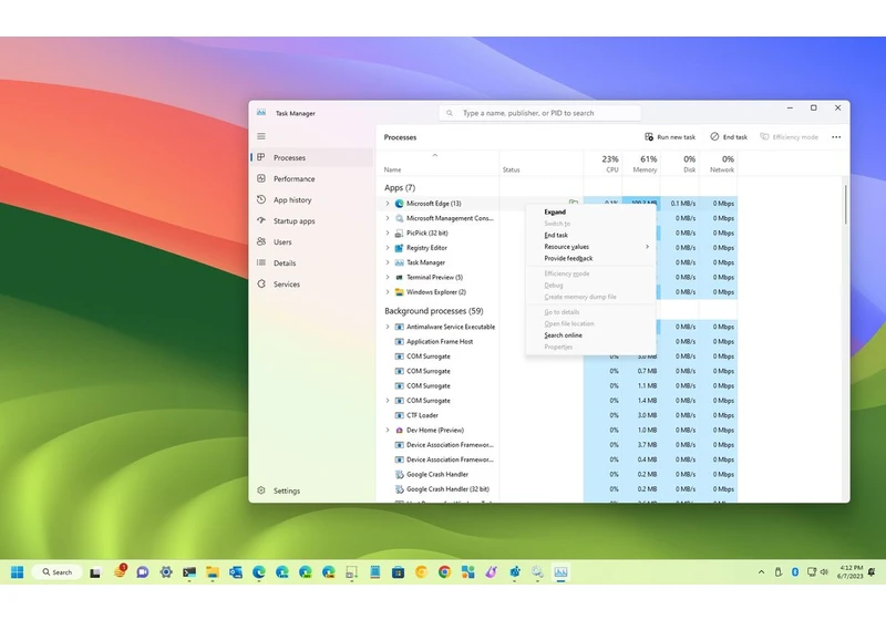 How to force quit processes consuming resources with Task Manager on Windows 11