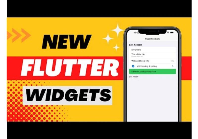 Cupertino lists, the missing widgets from the Flutter Cupertino collection