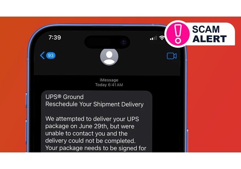 Watch out – this fake UPS text scam is trying to trick you into handing over your personal data