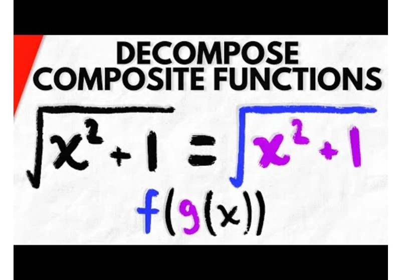 How to Decompose Composite Functions into Two Functions | Precalculus