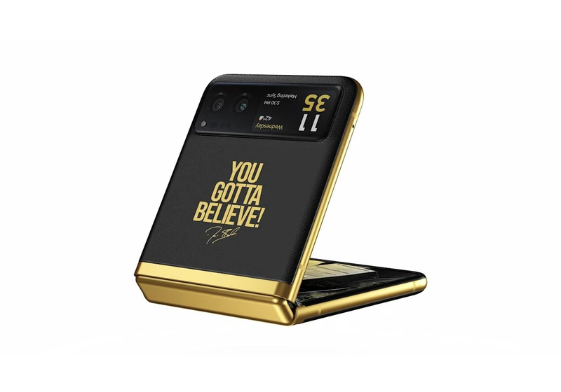 Boost Mobile's Deion Sanders-themed Moto Razr is a gold-rimmed motivation machine