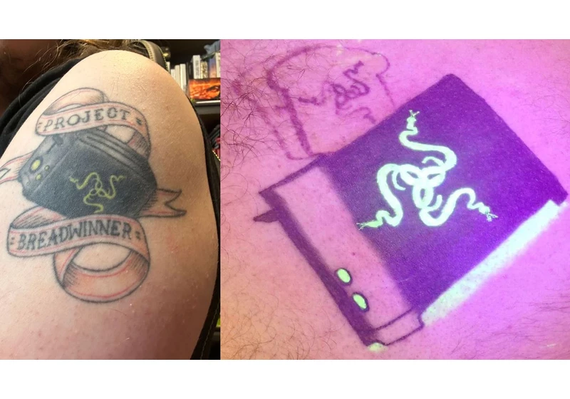  12 diehard Razer fans got tattoos of the Razer Toaster — 5 years later, they're still patiently waiting for it to come out 