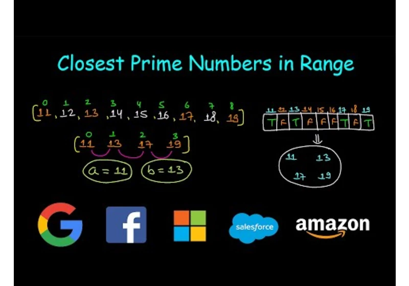 Closest Prime Numbers in Range | Leetcode #2523