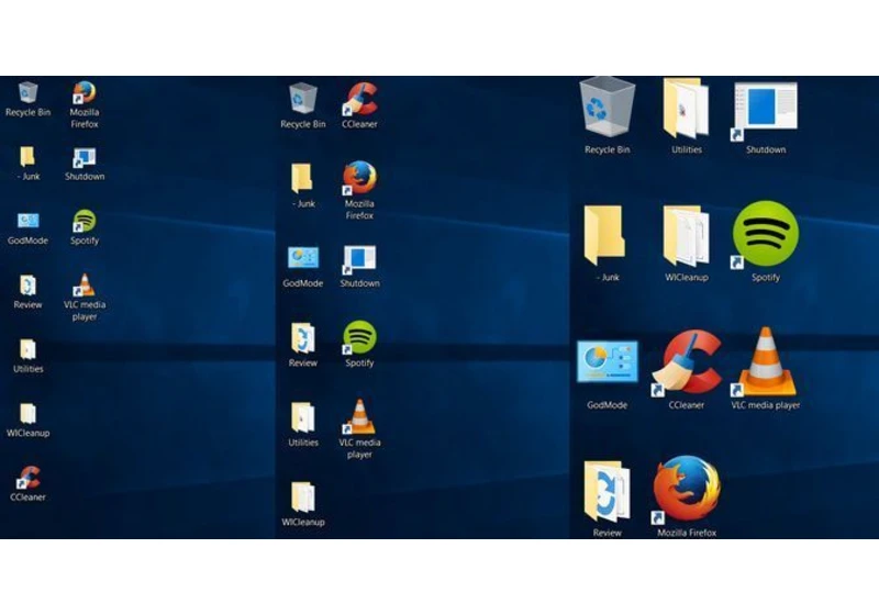 How to change the icon size in Windows 10