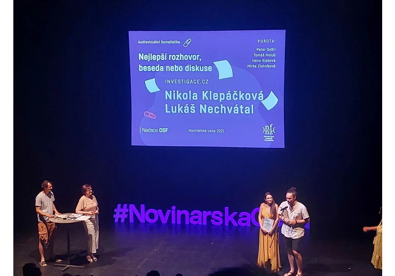 investigace.cz získala českou Novinářskou cenu