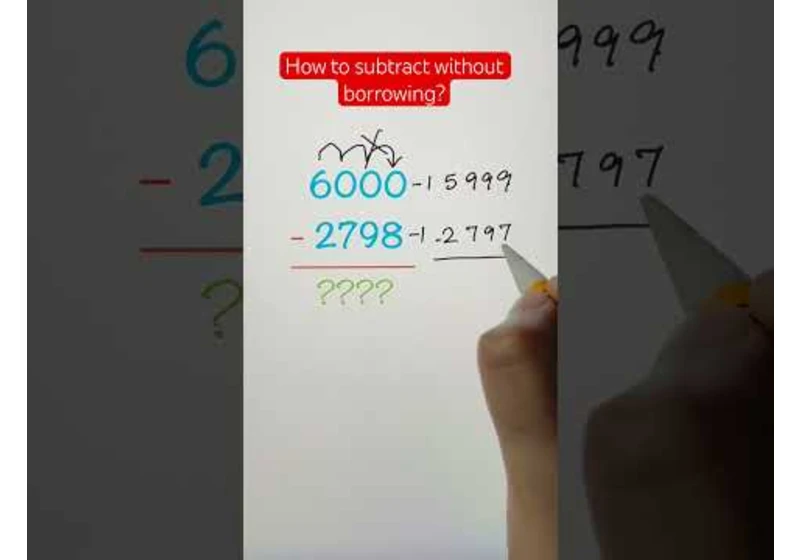 How to subtract without borrowing?