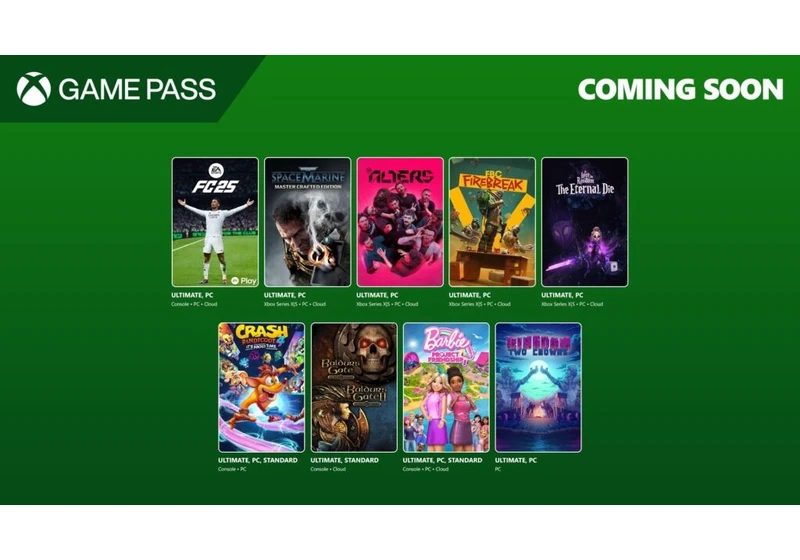  Xbox Game Pass gets Space Marine remaster, FBC: Firebreak, another Activision game, and more 